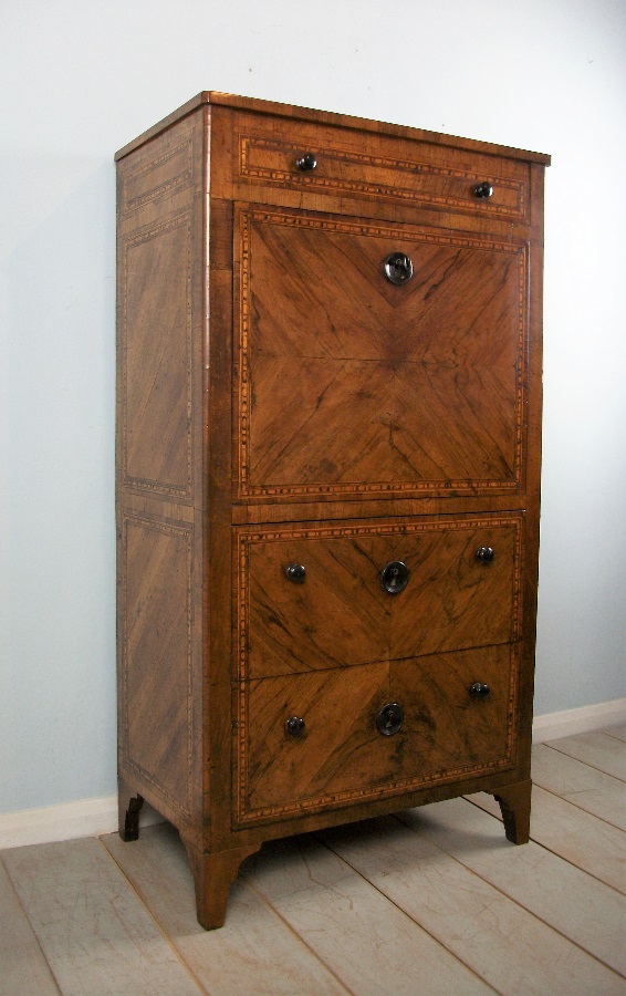 Italian Early 19th Century Secretaire Abattant - Escritoire – Bureau